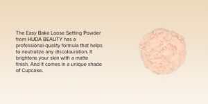 huda beauty easy bake loose powder 20g cupcake.