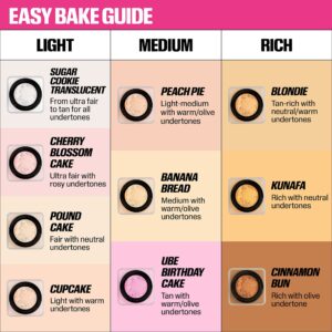 huda beauty easy bake loose powder 20g cupcake.