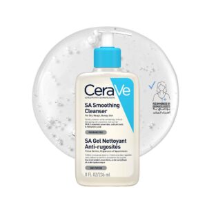 cerave sa smoothing cleanser 236ml exfoliating face & body wash